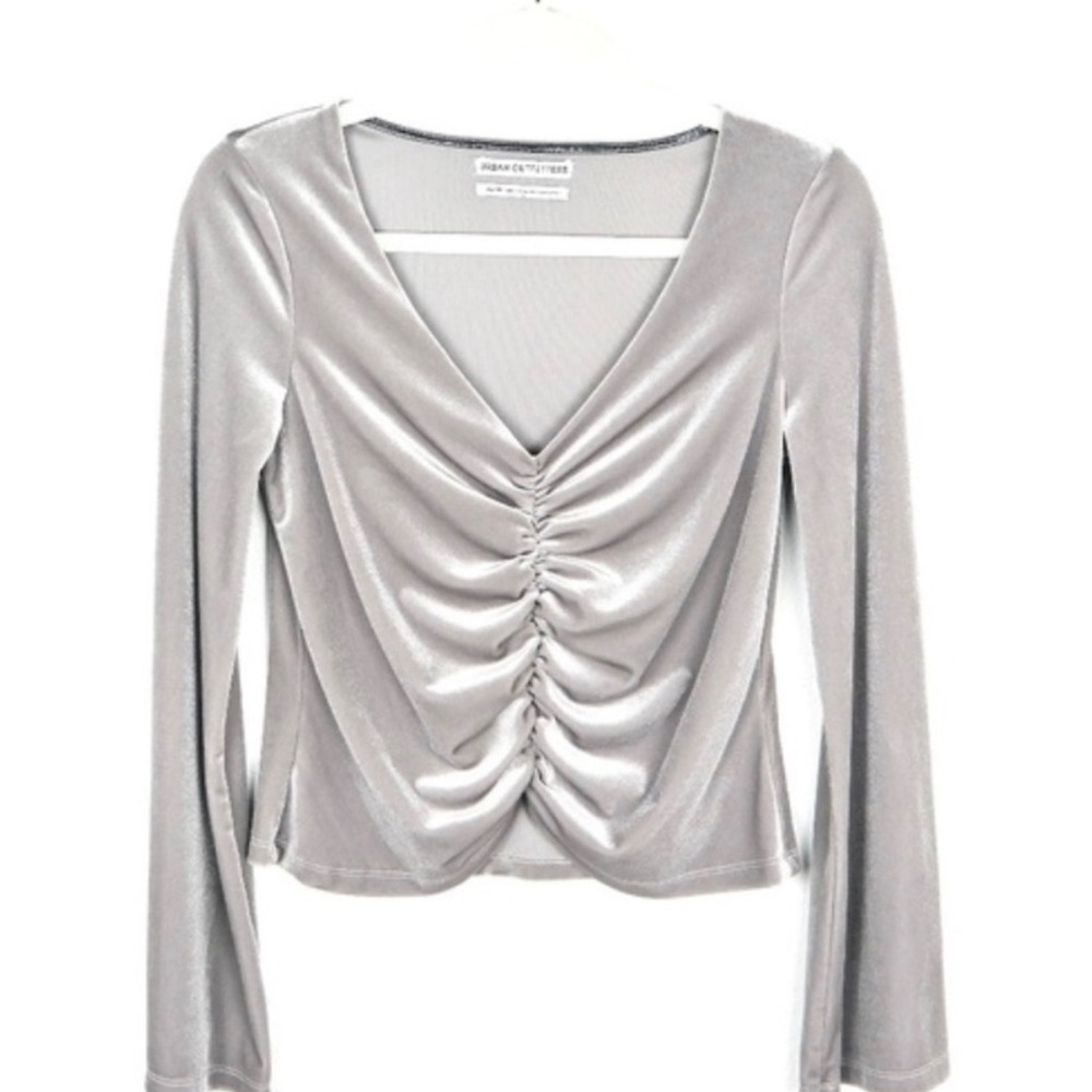 Urban Outfitter silver velvet top